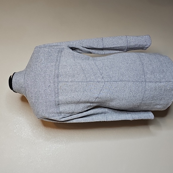 Title Nine Light Gray Asymmetrical Zip Jacket‎  Wool Blend Sweater Medium - Picture 4 of 10